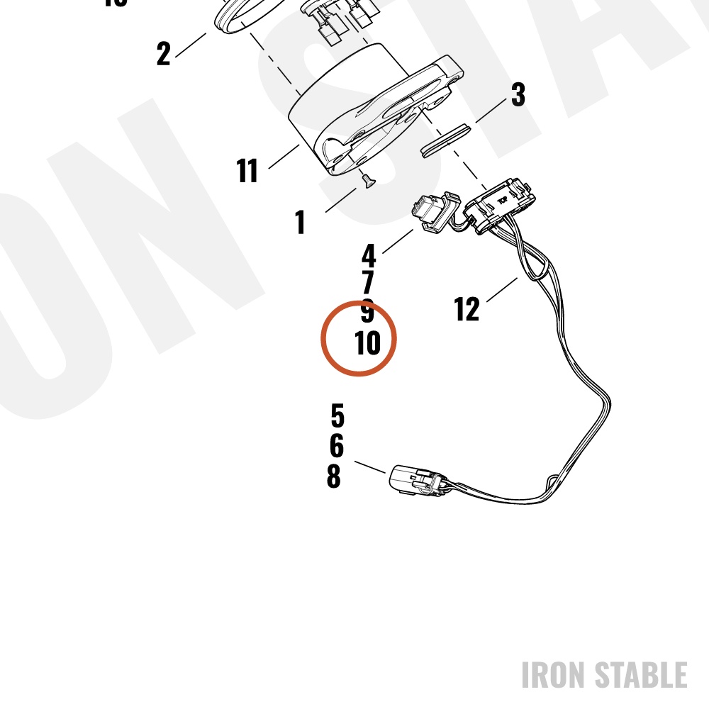 Harley-Davidson Secondary Lock, 12way, Sckt