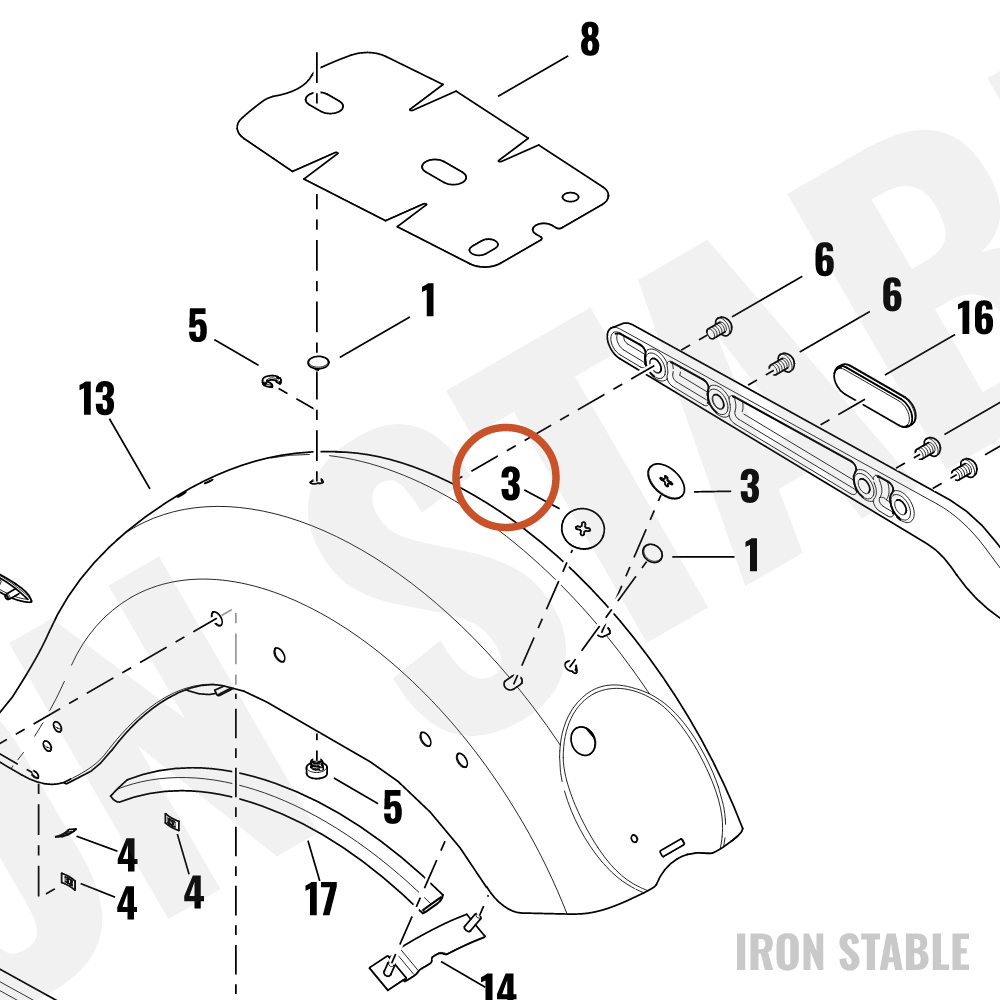 Harley-Davidson Washer, Nylon, Retaining