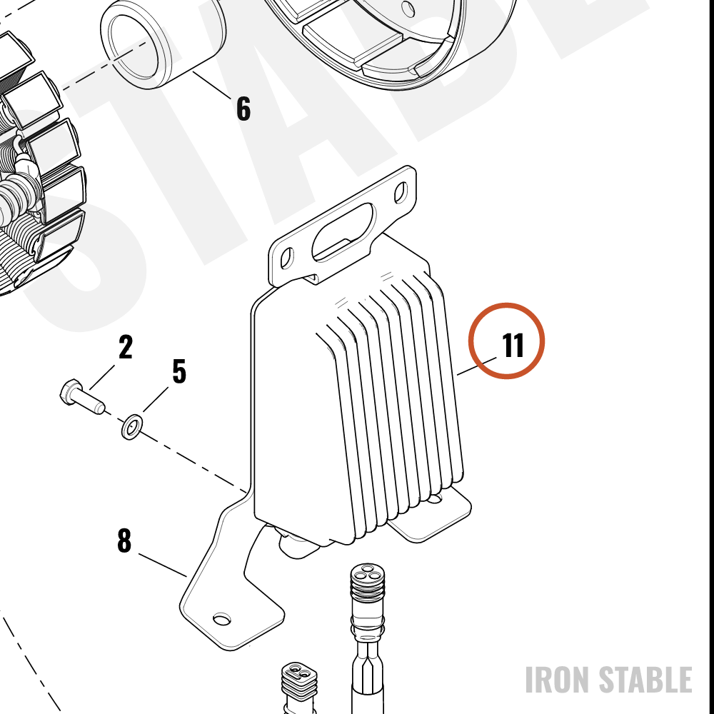 Harley-Davidson Volt Regulator Assembly, 54 Amp, Blac