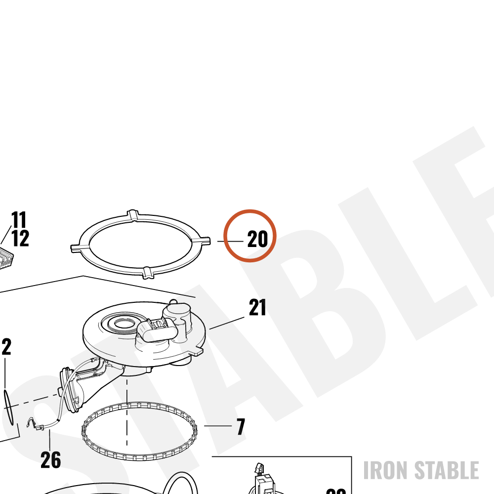 Harley-Davidson Cam Ring, F'tank/Zinc Plt