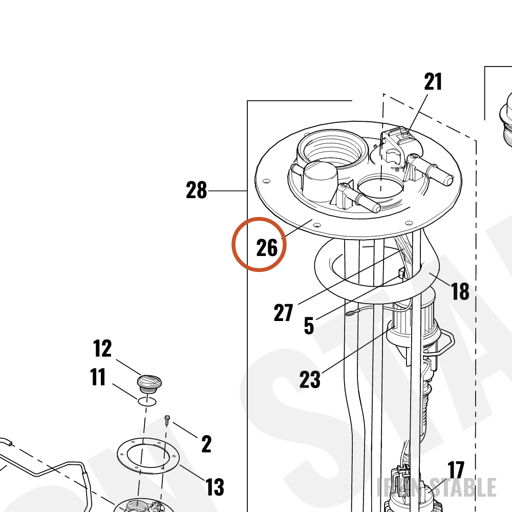 Harley-Davidson Fuel Pump Flange Assembly