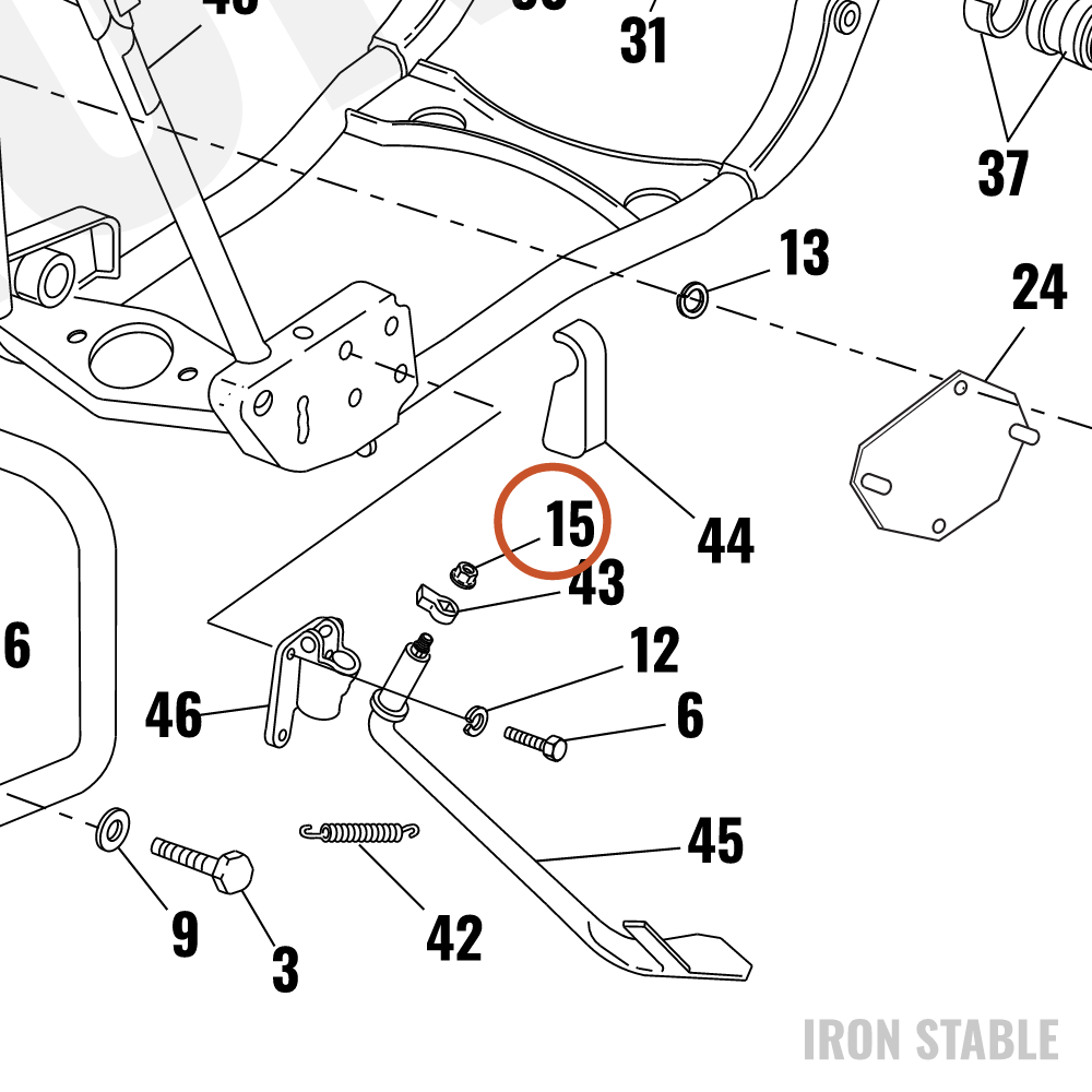 Harley-Davidson Nut, Flange