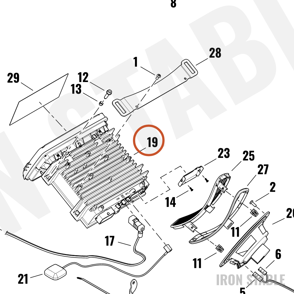Harley-Davidson Receiver, Rad, Std/Dom