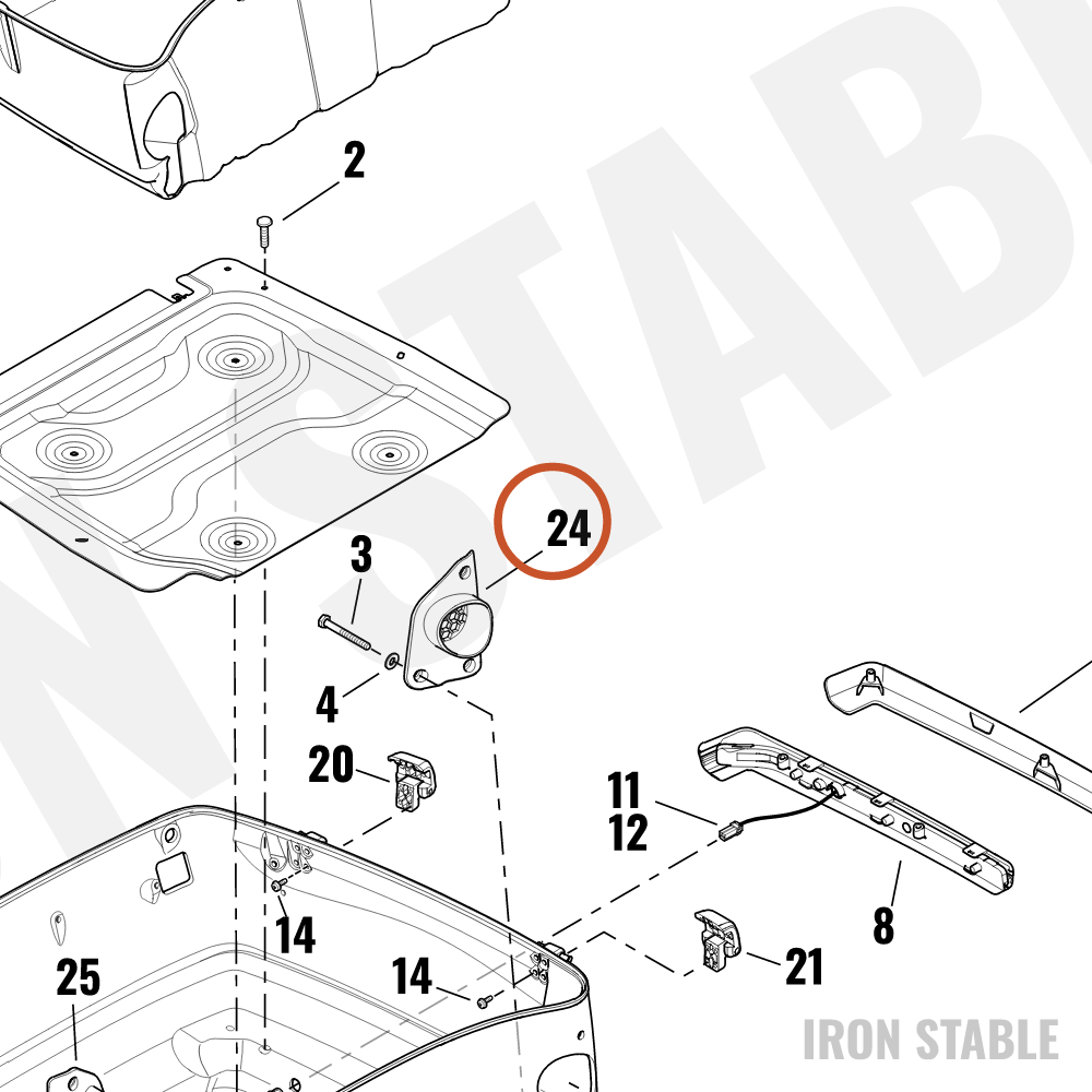 Harley-Davidson Mounting Bracket, Lh-Speaker Pod