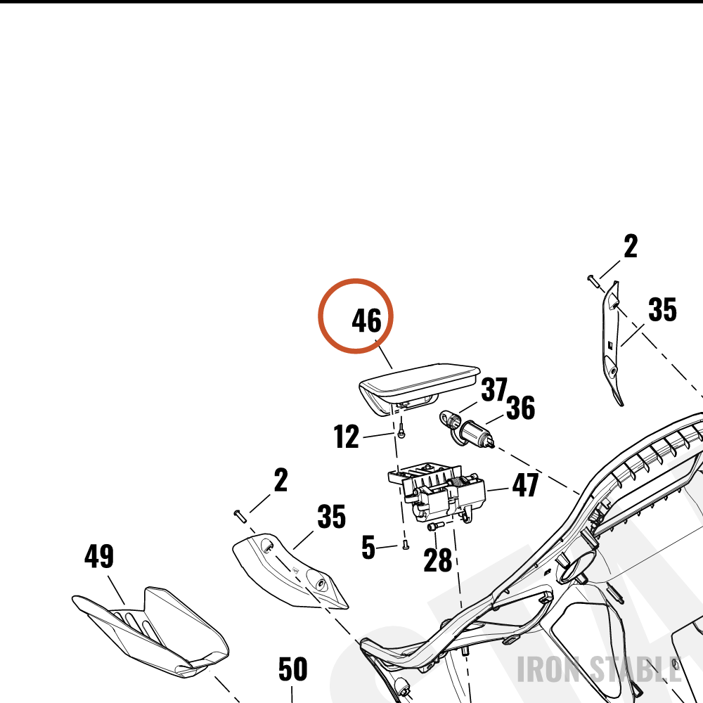 Harley-Davidson Media Door Assembly, Rh Storage