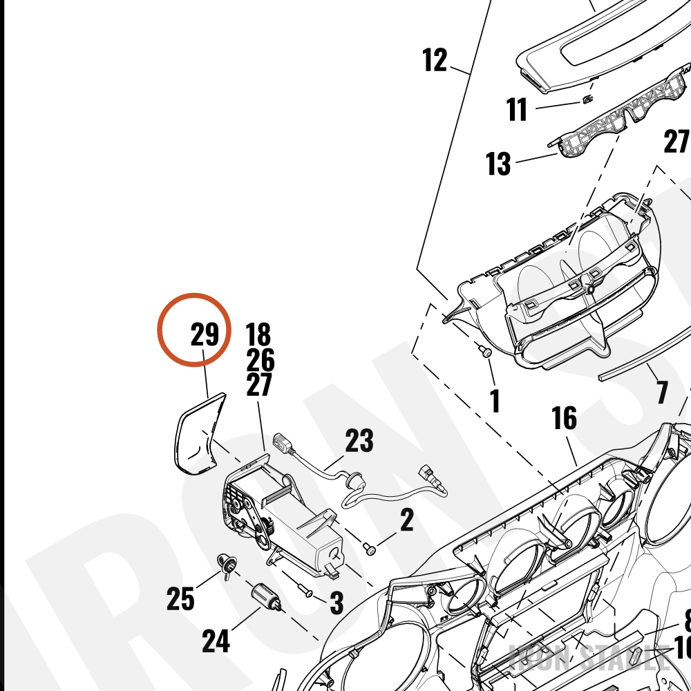 Harley-Davidson Outer Door, Med Comp, Solid