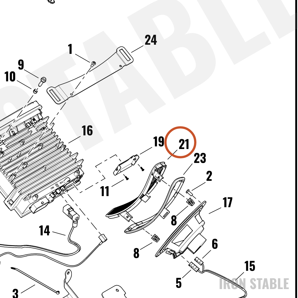 Harley-Davidson Speaker Grill, Lh