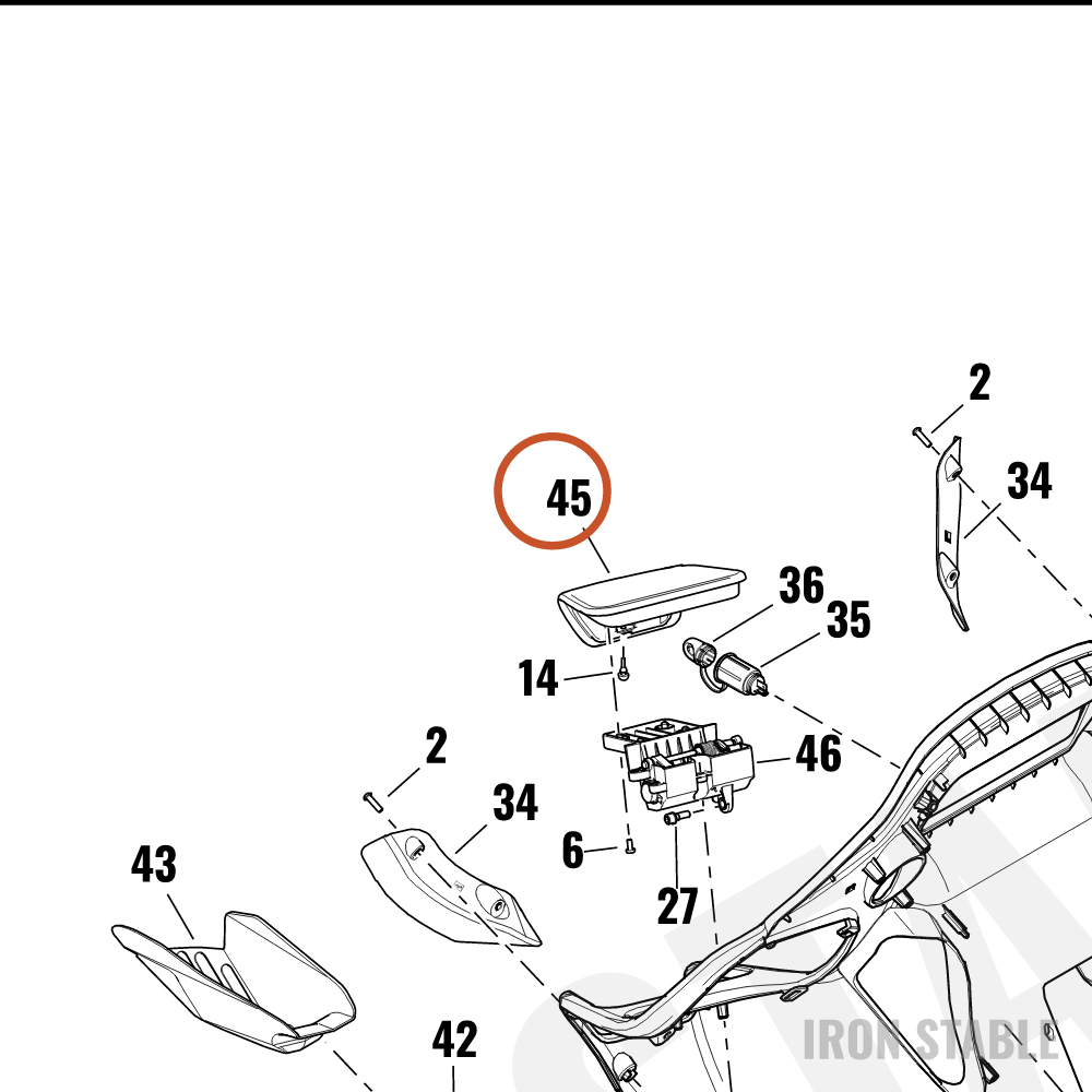 Harley-Davidson Stor Compt, Media, Door Assembly, Rh,