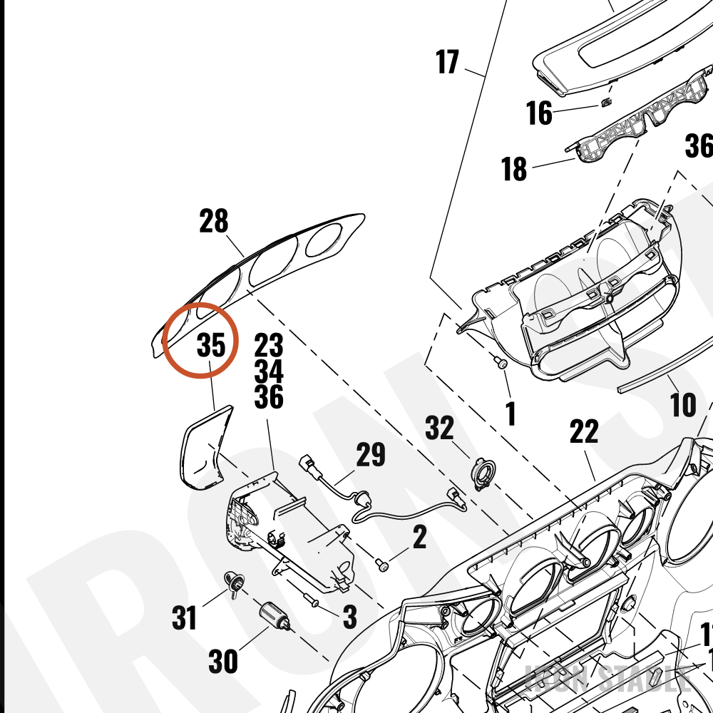 Harley-Davidson Outer Door, Med Comp, Solid