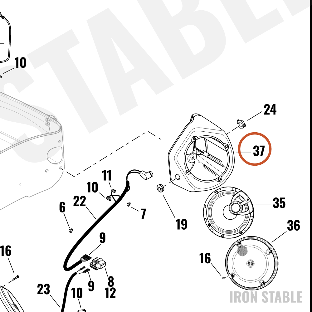 Harley-Davidson Speaker Enclosure, Lh-Rr