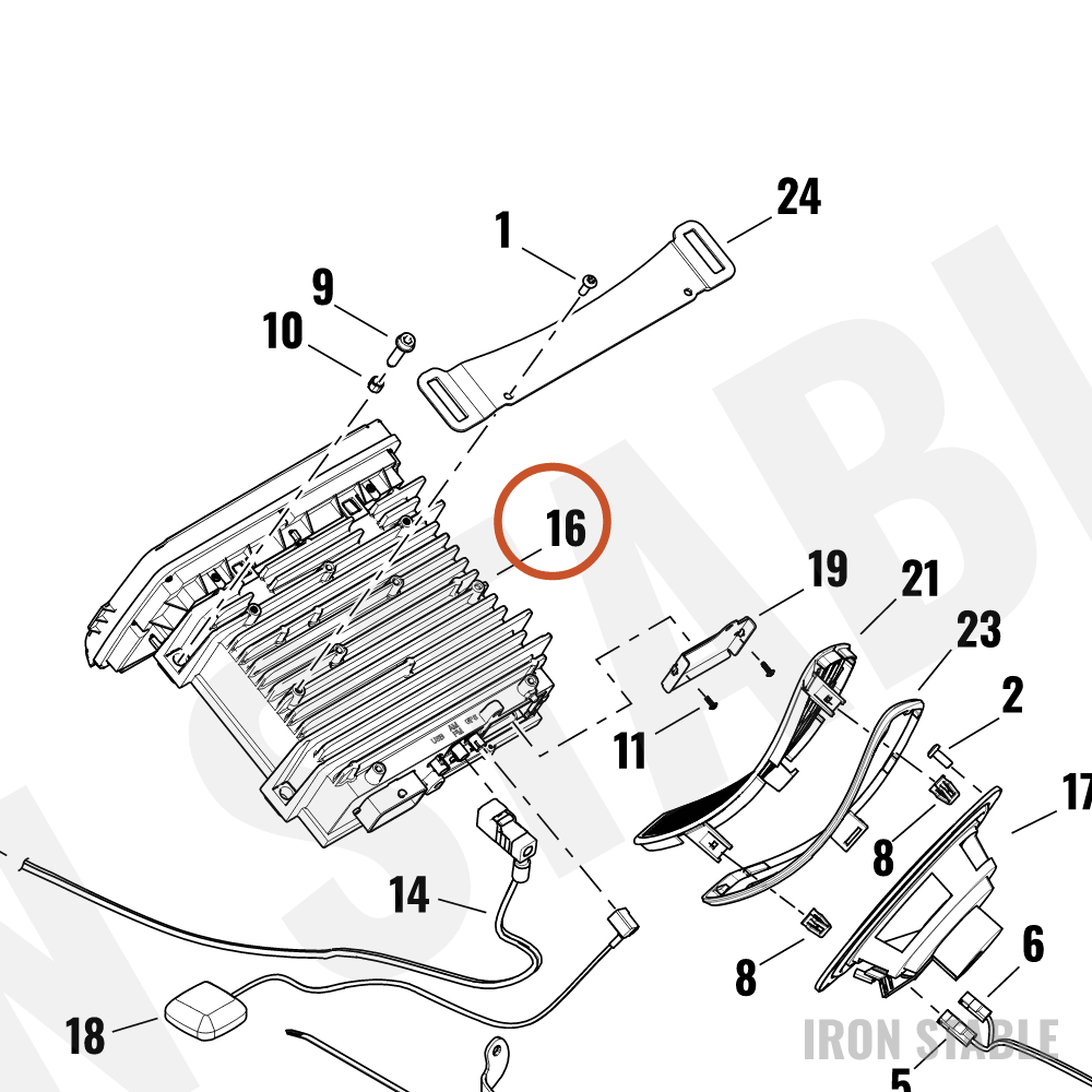 Harley-Davidson Receiver, Rad, Prem/Hdi