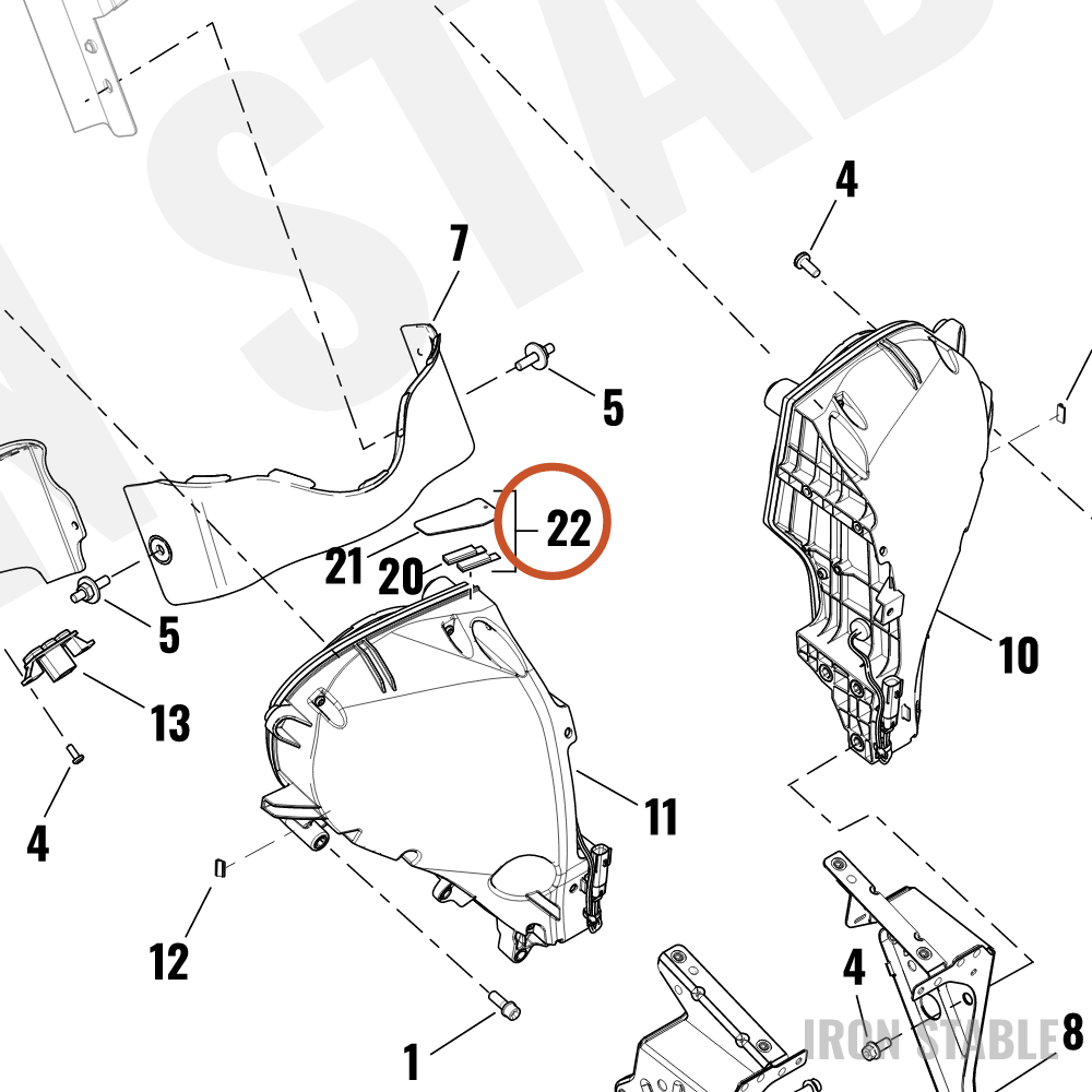 Harley-Davidson Antenna, Flht, Mounting Bracket Ass