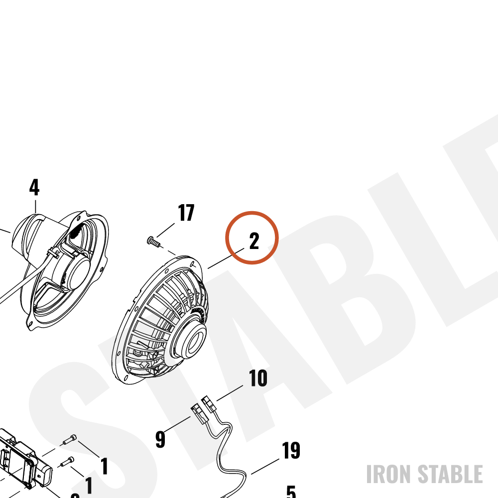 Harley-Davidson Speaker, Aud Sys, 6.5, Woofer, Sta