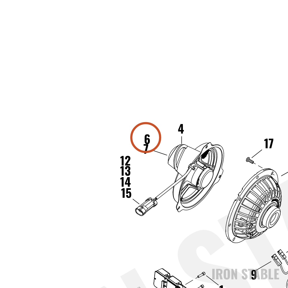 Harley-Davidson Speaker, Aud Sys, Sub Assembly, Tweet