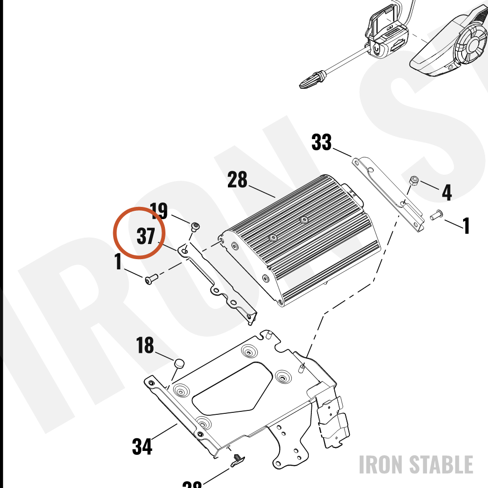 Harley-Davidson Infot Mt Sub-Component, Bracket, Am