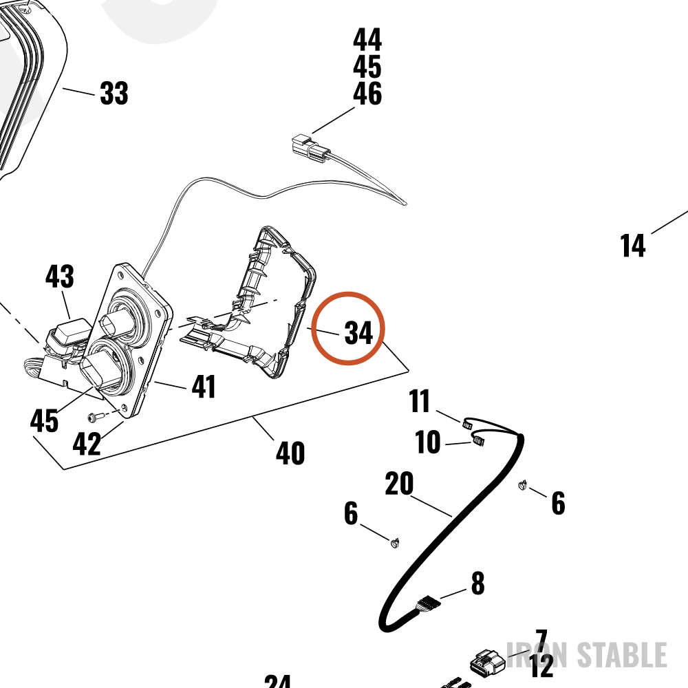 Harley-Davidson Mount, Infot, Connector Cover Pa
