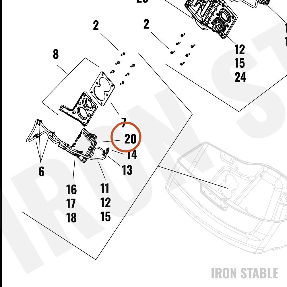 Harley-Davidson Mount, Infot, Connector Cover Pa