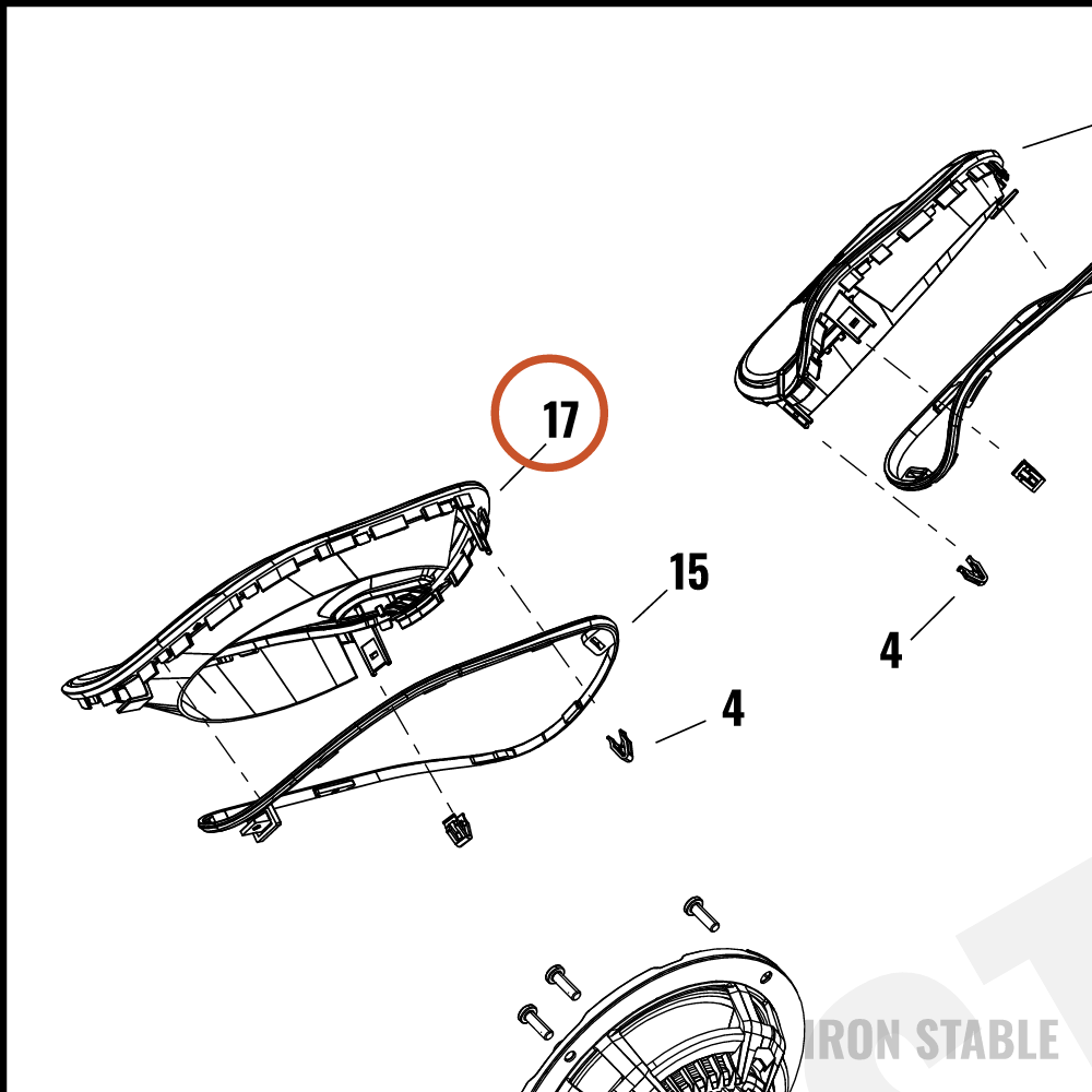 Harley-Davidson Speaker, Aud Sys, Grille, Stage 2