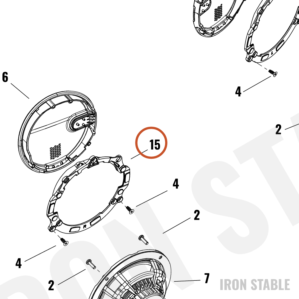 Harley-Davidson Infot Mt Sub-Component, Grille Reta