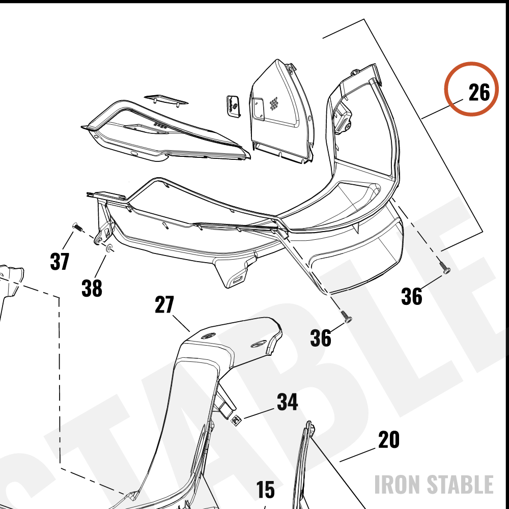 Harley-Davidson Mount, Infot, Panel, Inner Faring