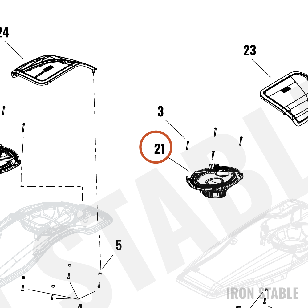 Harley-Davidson Speaker, Aud Sys, 5x7, Saddlebag, 
