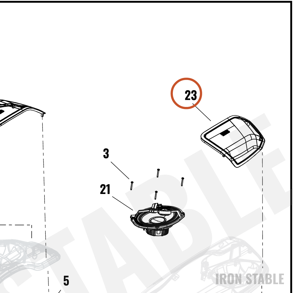 Harley-Davidson Speaker, Aud Sys, Grille, S-Bag C