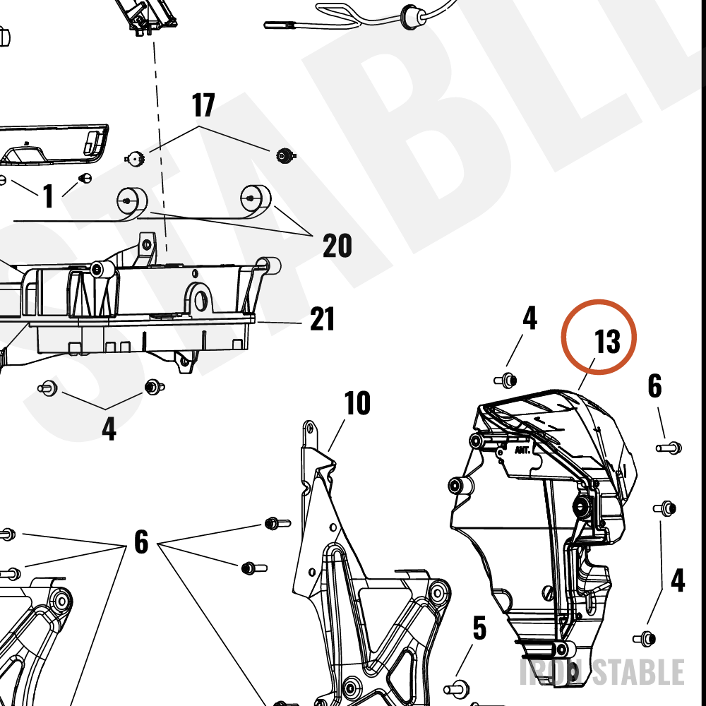 Harley-Davidson Encl, Spkr, Lh