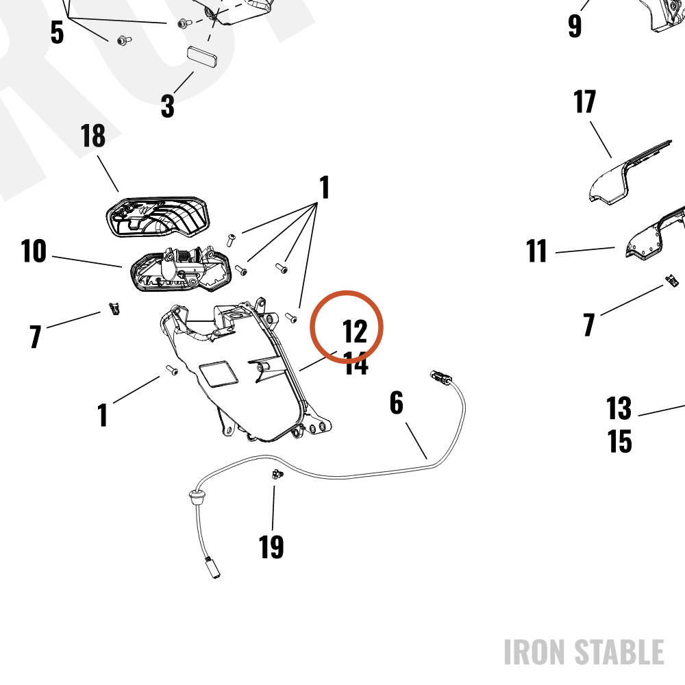 Harley-Davidson Stor Compt, Media, Weldment, Rh