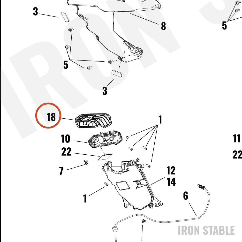 Harley-Davidson Stor Compt, Media, Door, Outer, Rh