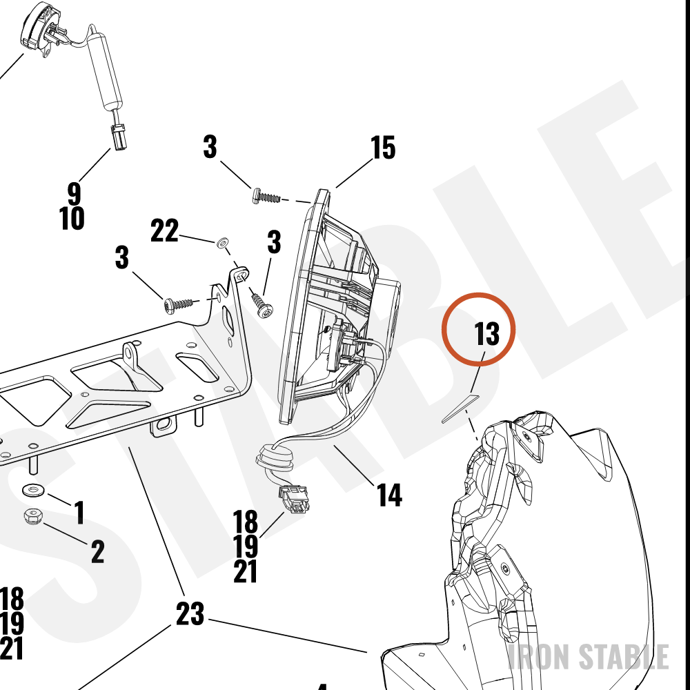 Harley-Davidson Infot Mt Sub-Component, Foam, Lh