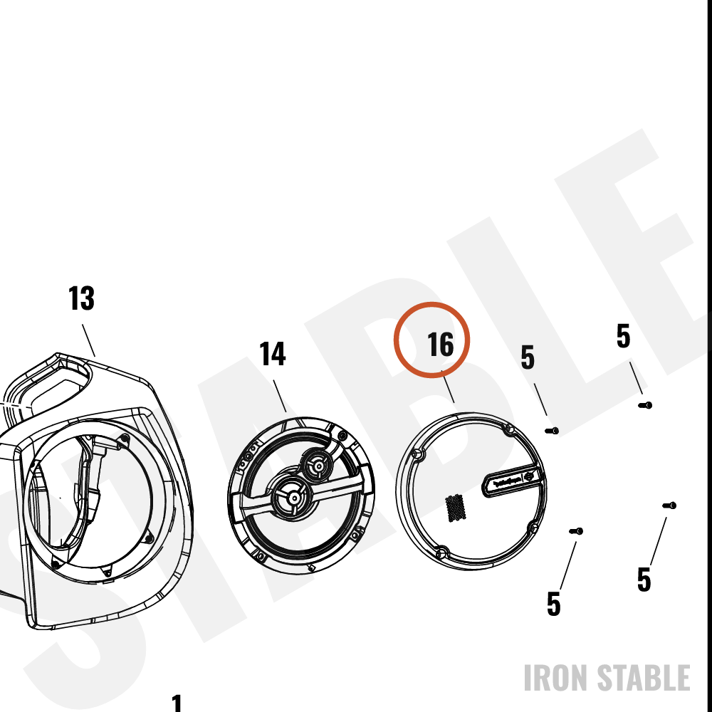 Harley-Davidson Speaker, Aud Sys, Grille, T-Pak, S