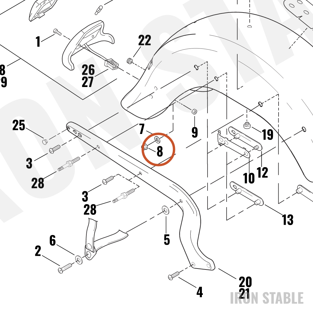 Harley-Davidson Nut, Flange Locking