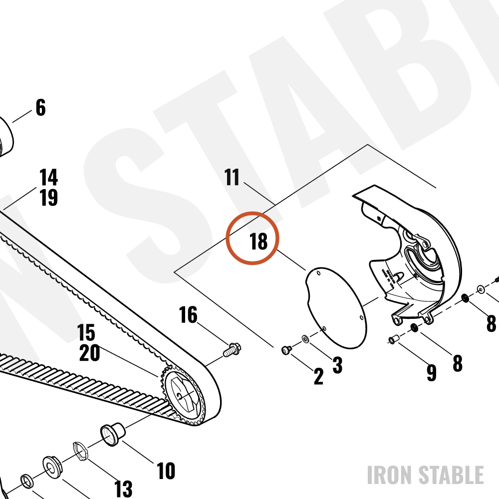 Harley-Davidson Insert, Cover/Rr Drv Sprkt