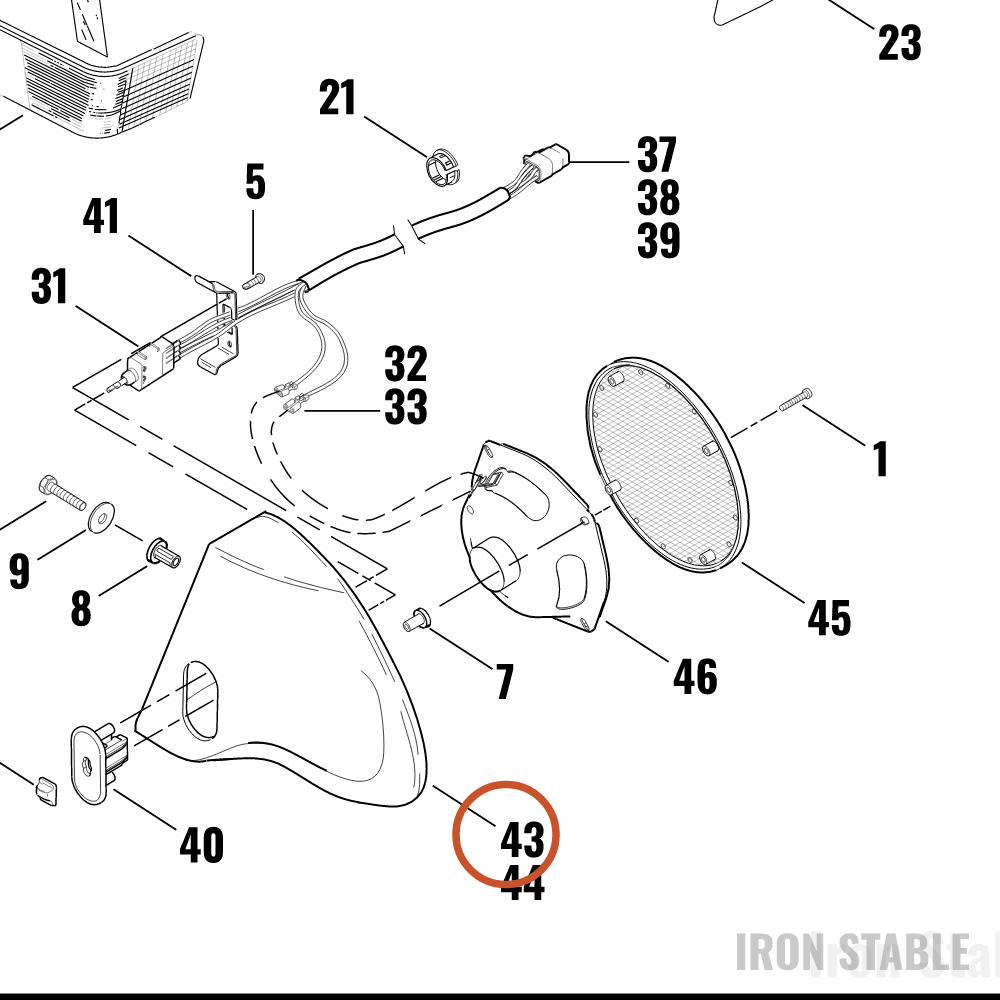 Harley-Davidson Speaker Box, Lh/Rr