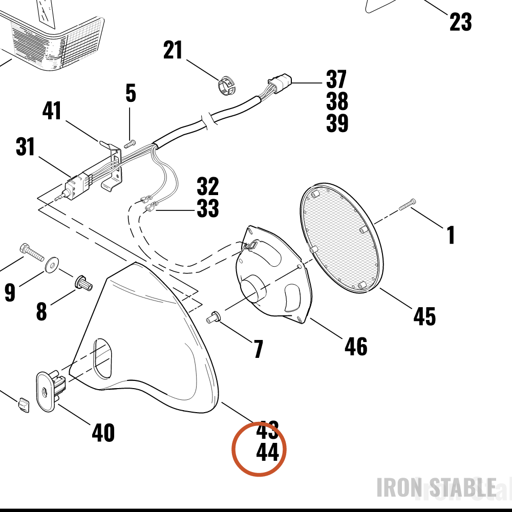 Harley-Davidson Speaker Box, Rh/Rr