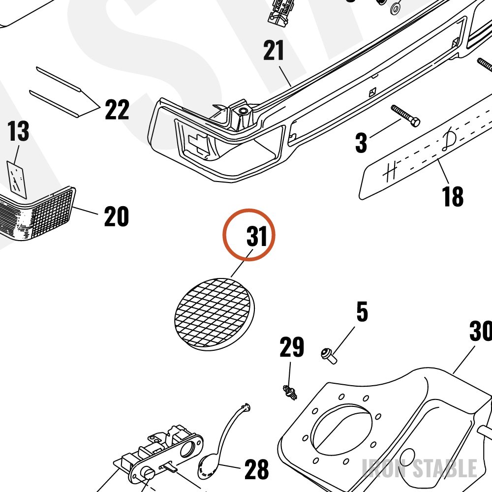 Harley-Davidson Speaker Grille Assembly
