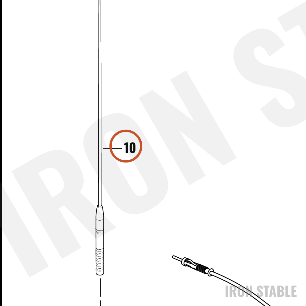 Harley-Davidson Mast, Antenna, Am/Fm/Wb, Short