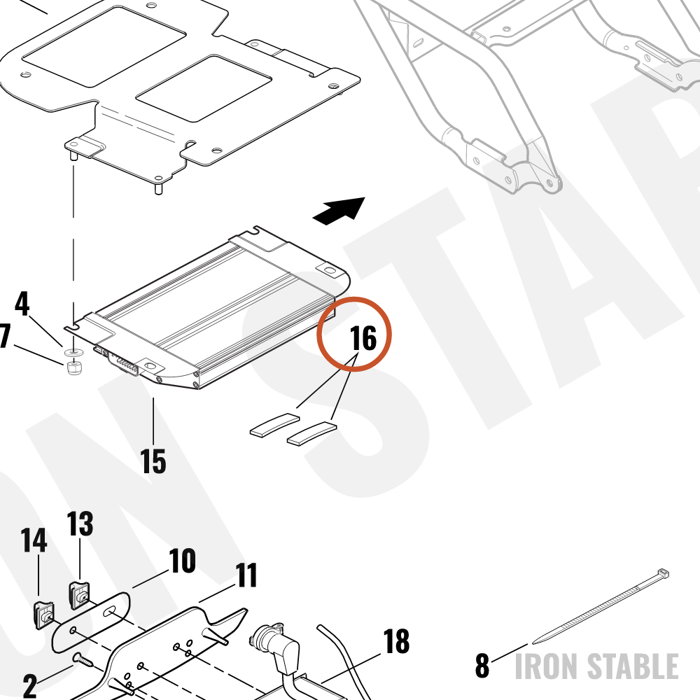 Harley-Davidson Bumper Pad, Foam/Amplifier