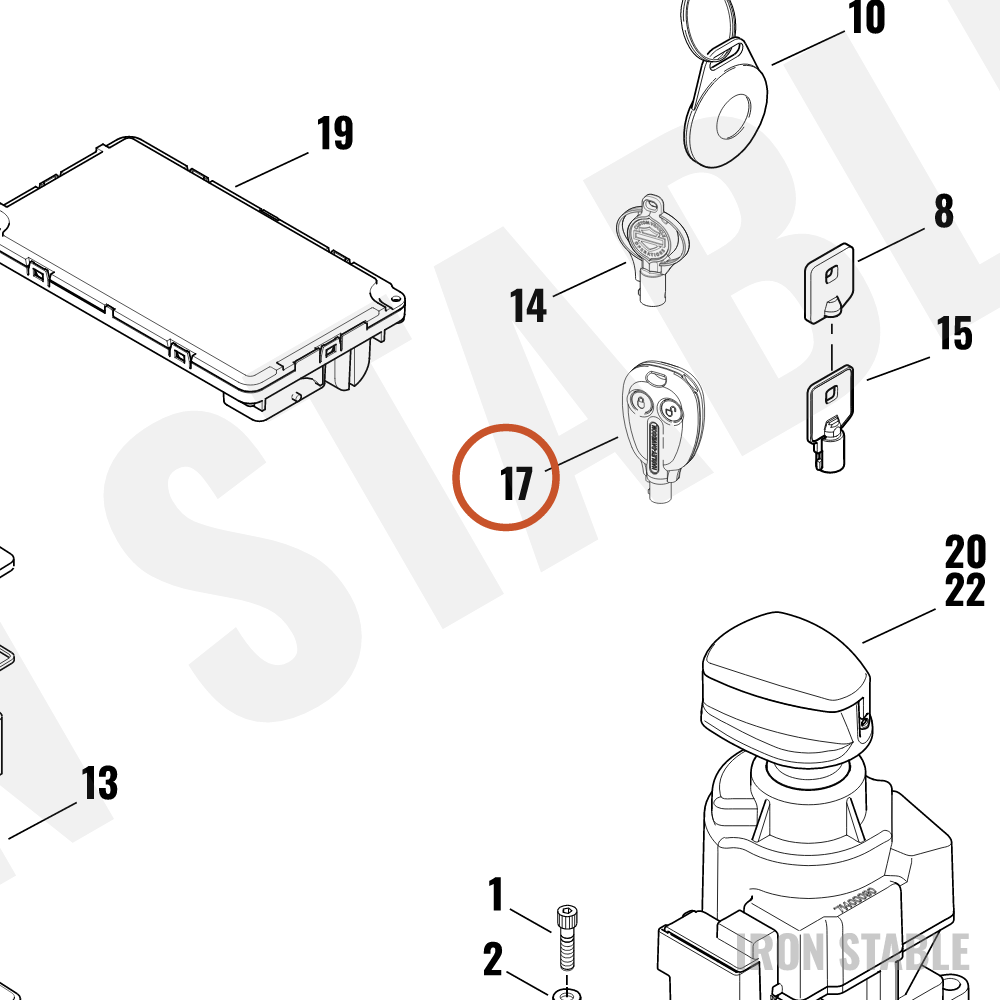 Harley-Davidson Fob/Key Assembly