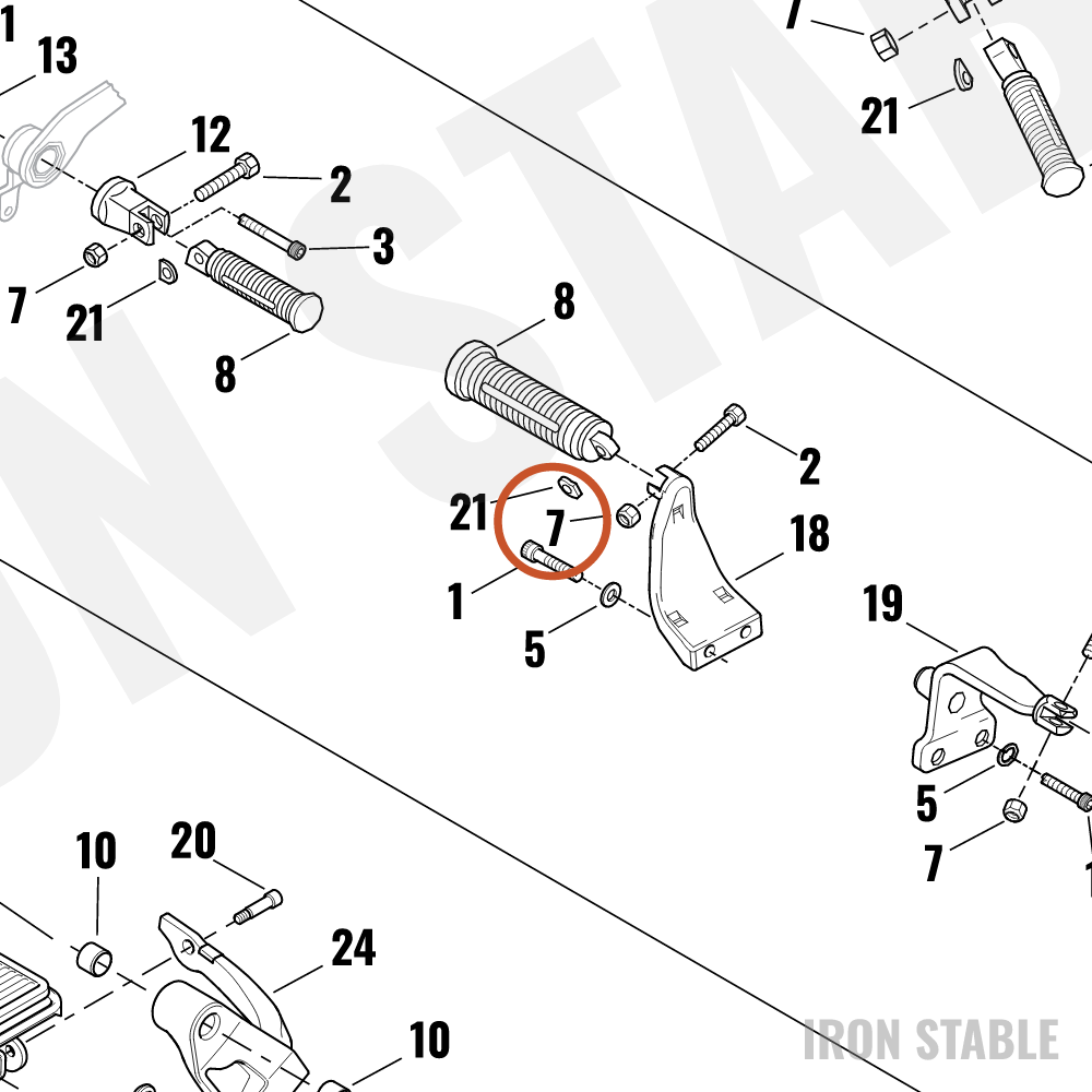 Harley-Davidson Nut Hex Lock