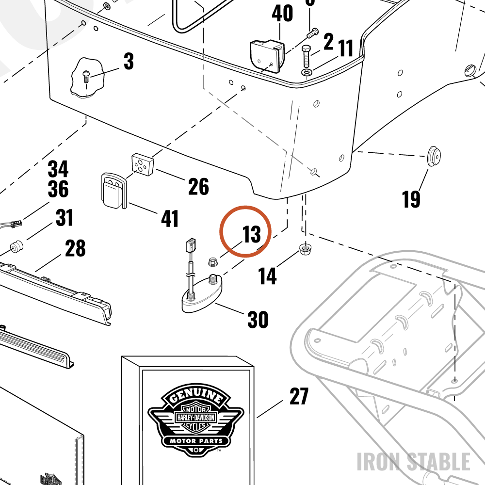 Harley-Davidson Nut, Hex