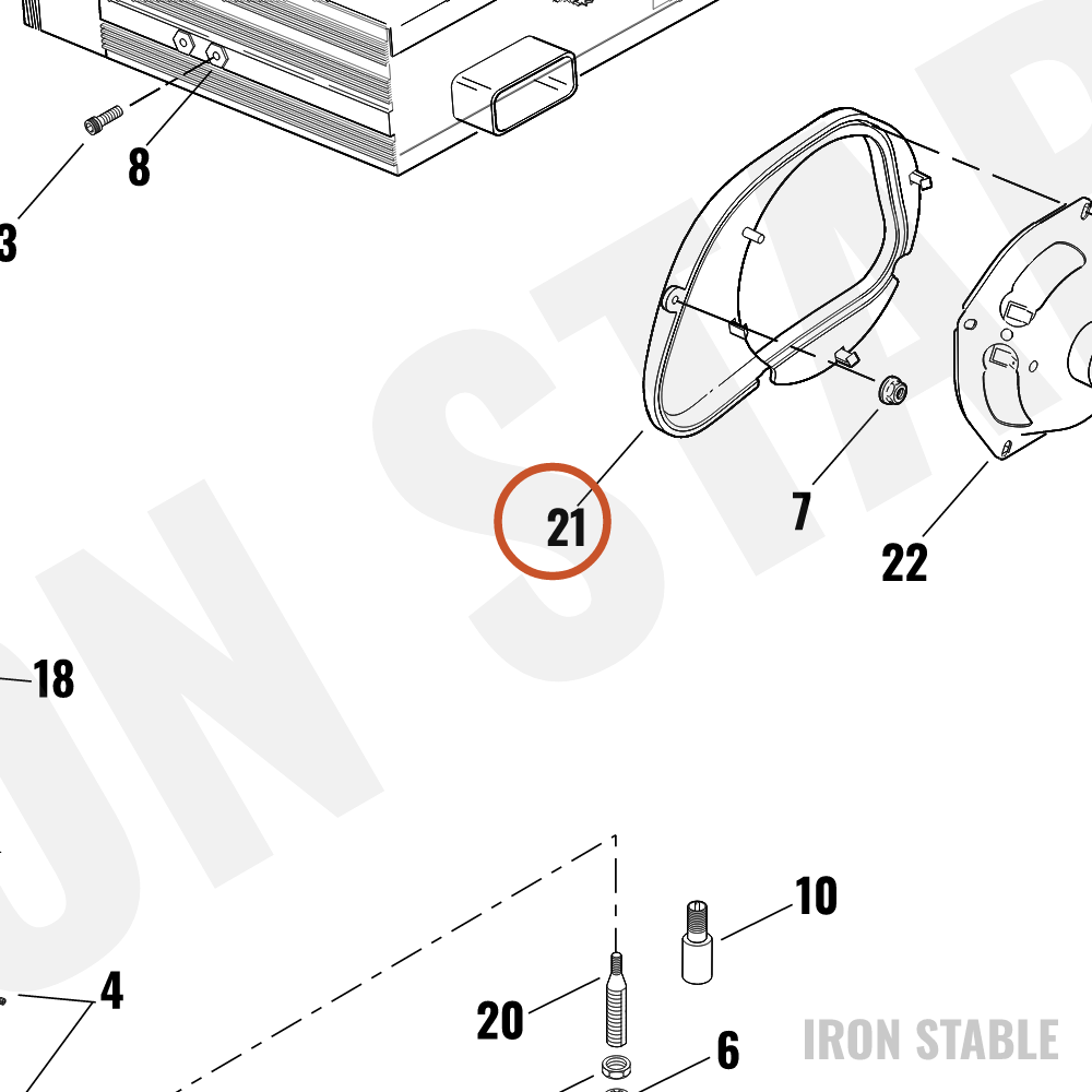 Harley-Davidson Speaker Grille Kit, Rh