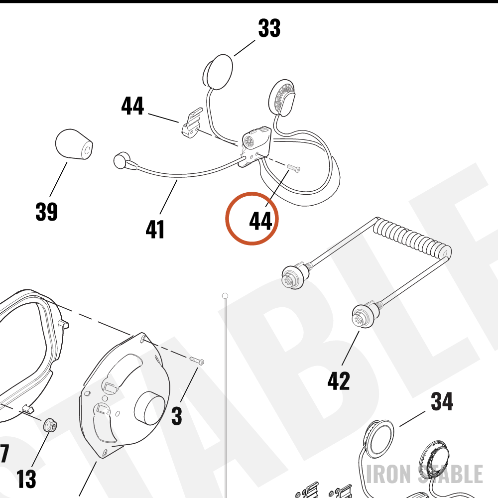 Harley-Davidson Kit-Helmet Clamp &Hdware