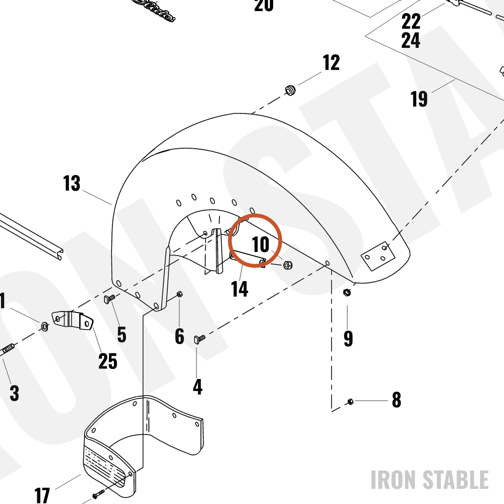 Harley-Davidson Nut Hex Lock