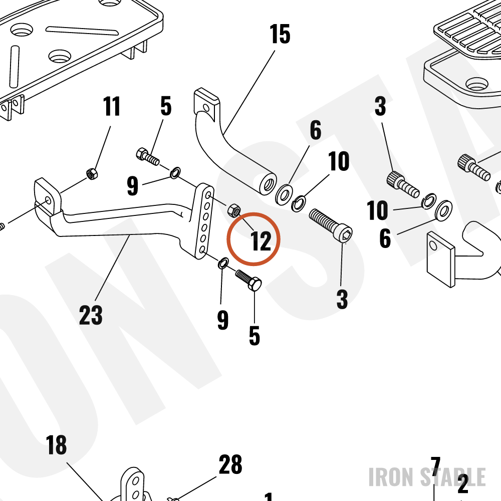 Harley-Davidson Nut, Hex