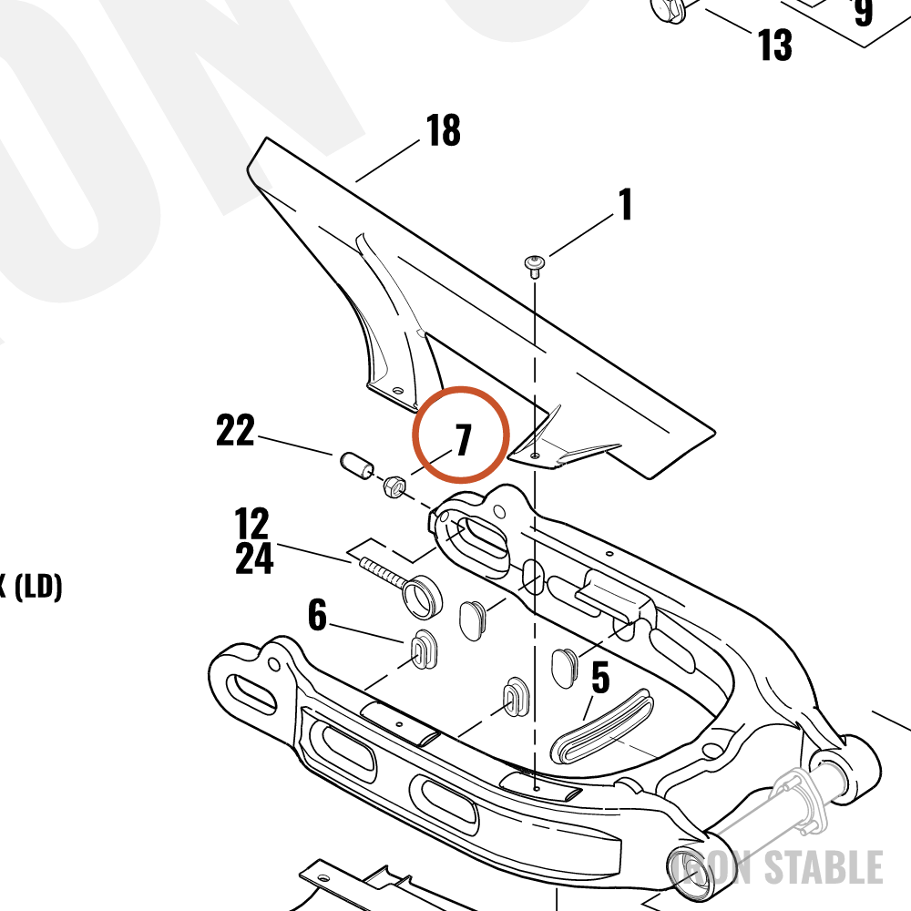 Harley-Davidson Nut, Flange-Locking