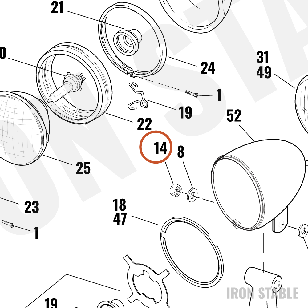 Harley-Davidson Nut Hex Lock