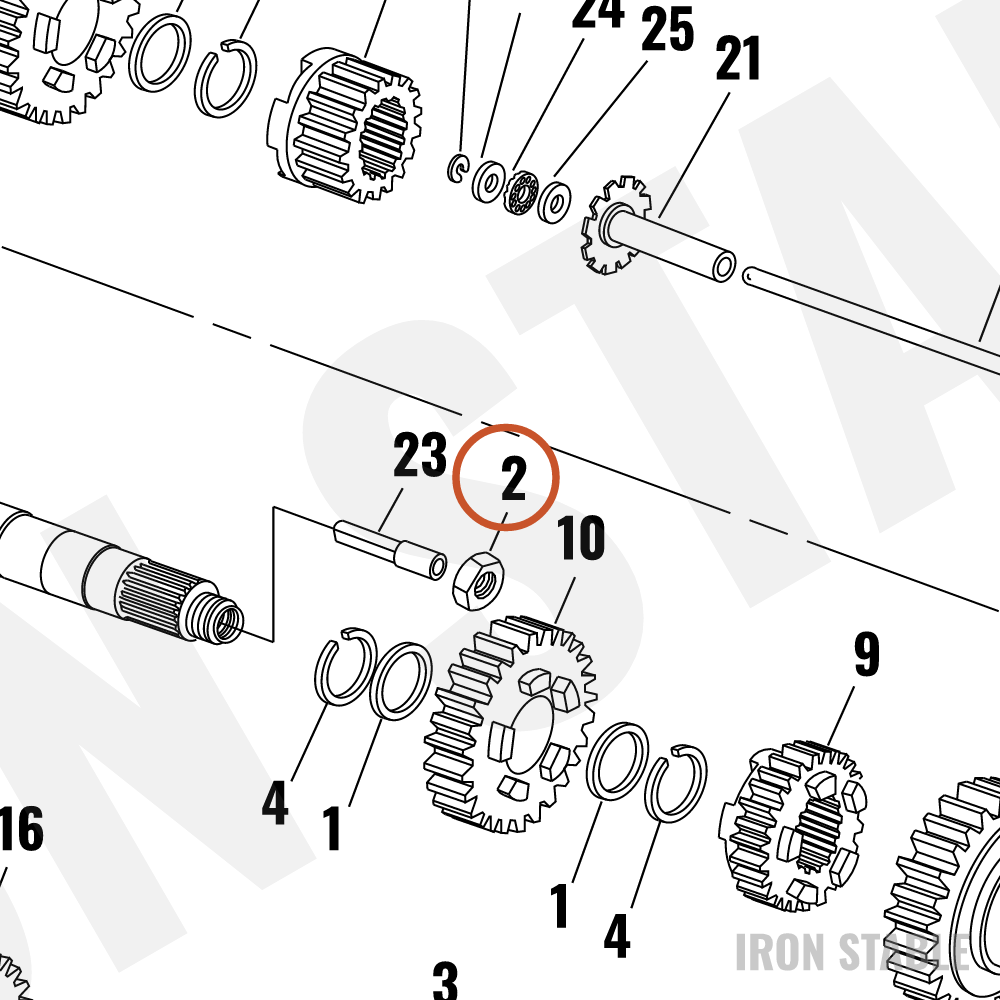 Harley-Davidson Engn Mt Bracket Sub-Component, Nut Hex