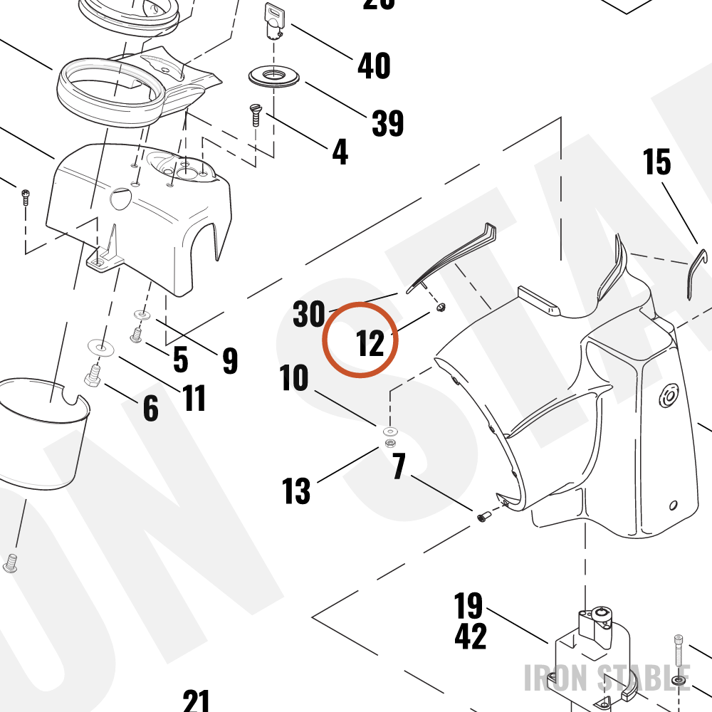Harley-Davidson Flange Nut, #6-32