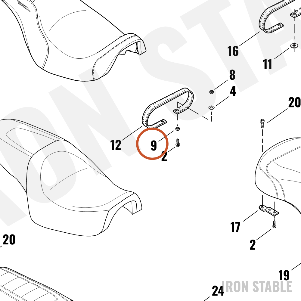 Harley-Davidson Nut, Plastic, 1/4-20